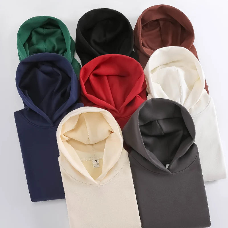 Cotton Hoodie Solid Color Men's Sweater Coat Trendy Printed Men's Sweatshirt Customized Hoodies