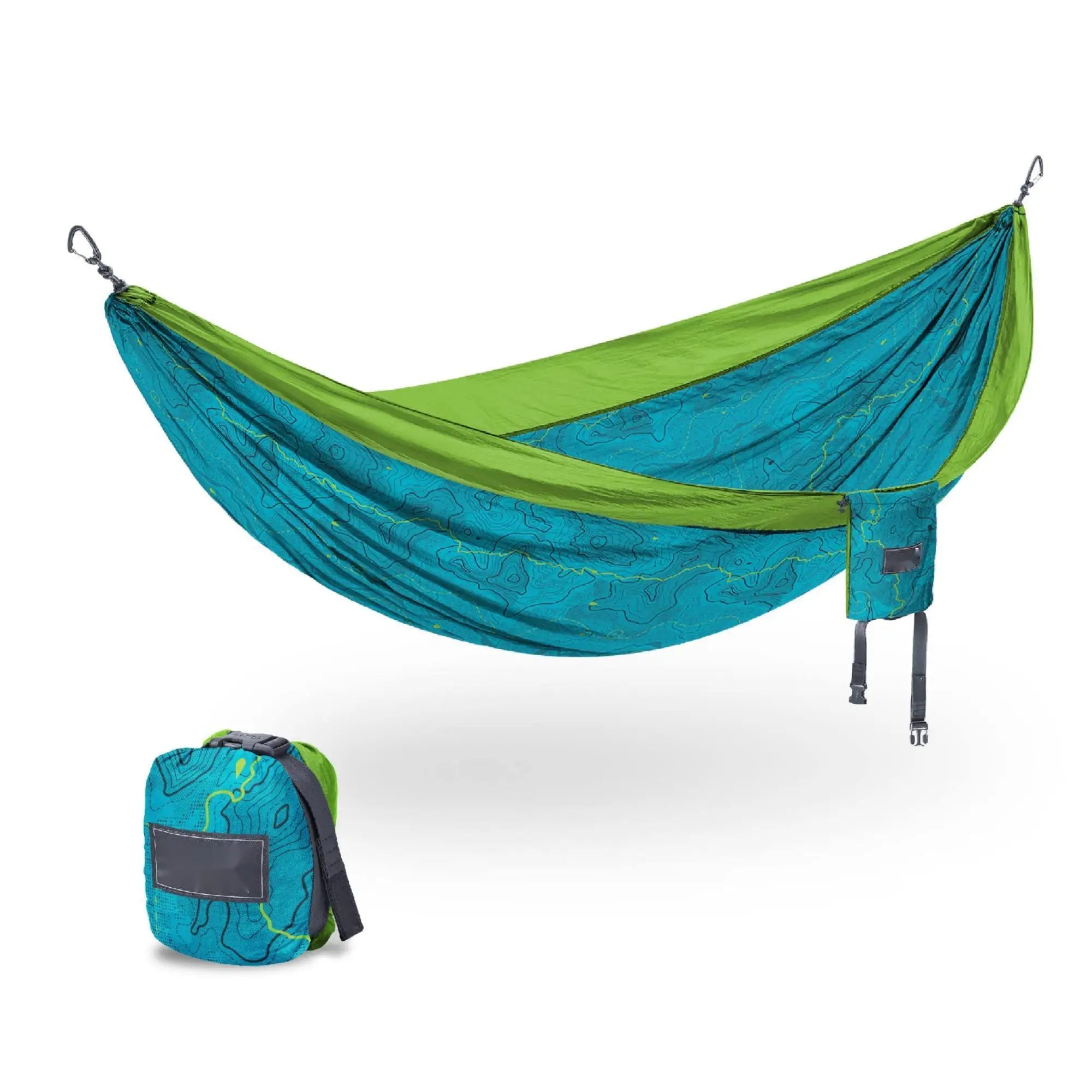 Double Camping Hammock Portable Parachute Nylon Hammock with Tree Straps for Outdoor Camping Backpacking Hiking Backyard