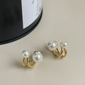 AA00189 Fancy Jewelry S925 Silver Needle Women Earrings Fashion Pearl Studs Earrings Double Use