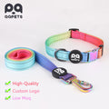 2025 Luxury Custom Design Reflective Dog Collar Leash Pet Hardware Breakaway Gradient Buckle Print Sublimation