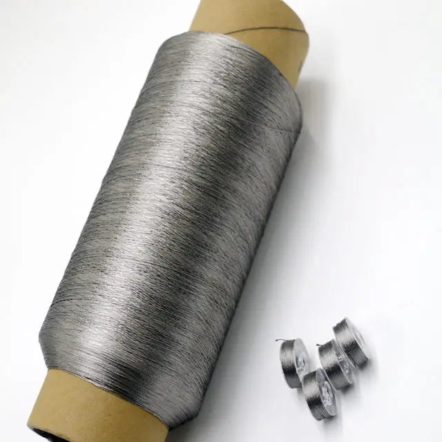 Wholesale Conductive Filament Yarn Stainless Steel Fiber High Strength Dyed High Temperature Resistant Sewing Metallic Thread