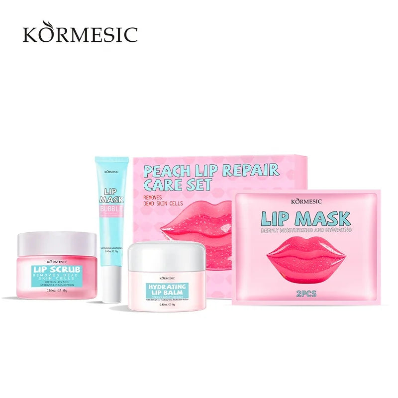 Private Label KORMESIC Lip Repair Care Set Deep Moisturizing Lip Care Lip Balm
