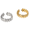 BM Quality Personalized Geometric Stainless Steel Women Rings