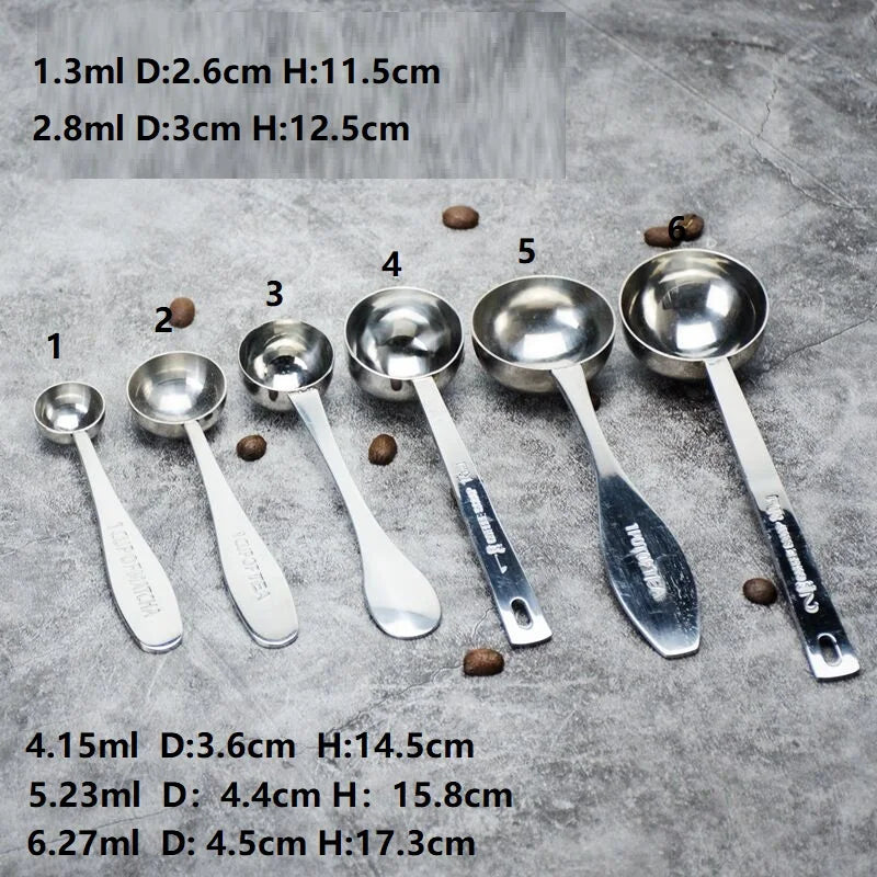Hot Selling Custom Logo 5g 10g 15g Stainless Steel Measuring Spoons Set for Matcha for Kitchen Tea Food