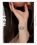Popular Minimal Lightning Fingers Wrist Semi-Permanent Tattoo with Juice Ink Lasts 15 Days Temporary Feature
