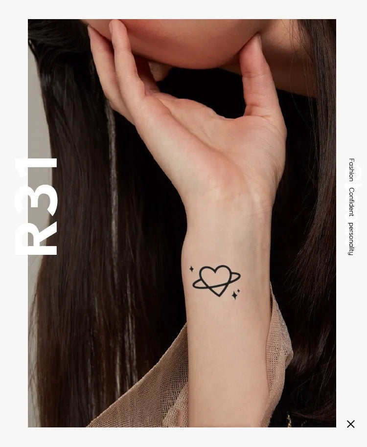 Popular Minimal Lightning Fingers Wrist Semi-Permanent Tattoo with Juice Ink Lasts 15 Days Temporary Feature