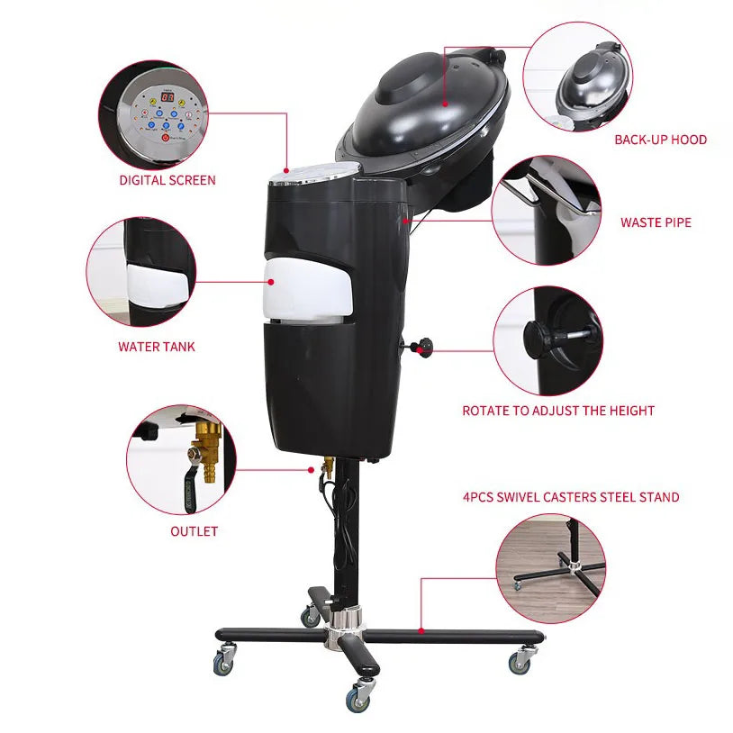 2024 New Arrival Ozone Micro Mist Hair Steamer Machine Digital Ozone Hair Salon Hair Steamer