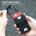 Hot Sale Minimalist Aluminum Rfid Pop up Metal Credit Card Holder Thin Slim Automatic Smart Wallet for Men