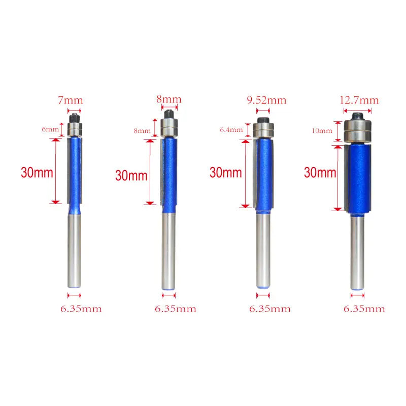 Double Bearing Flush Trim Router Bits for Solid Carbide Router Bits for Wood Cutter Mill Wood Cutter