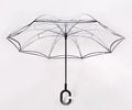 Reverse Umbrella Double Layer  Transparent Umbrella with Printing Customized Transparent Inverted Umbrellas