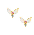 Gemnel 925 Sterling Silver 18k Gold Platedopal unicorn Marquise Opal Piercing Stud Earrings Women