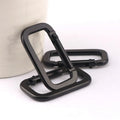 6# Matt Black Aluminum Alloy Rectangle Shaped Carabiner