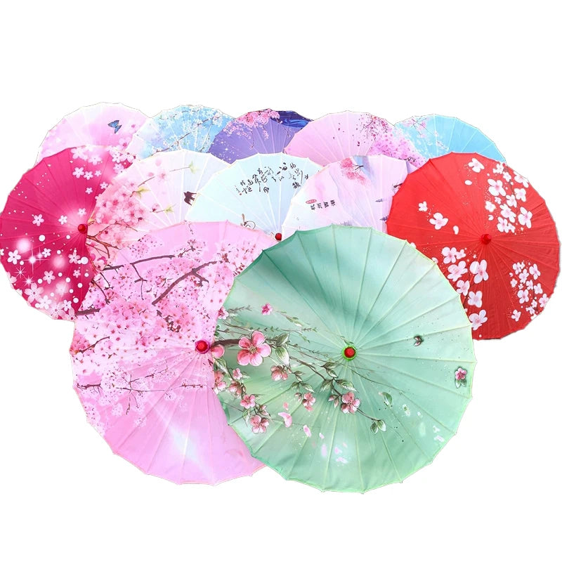 Chinese Paper Umbrella Colors 84/60cm White Paper Parasol Umbrella for Wedding