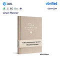 Factory Direct Sewn Bound Linen Planner Habit Tracker Goal Setting for Student Study and Office Work