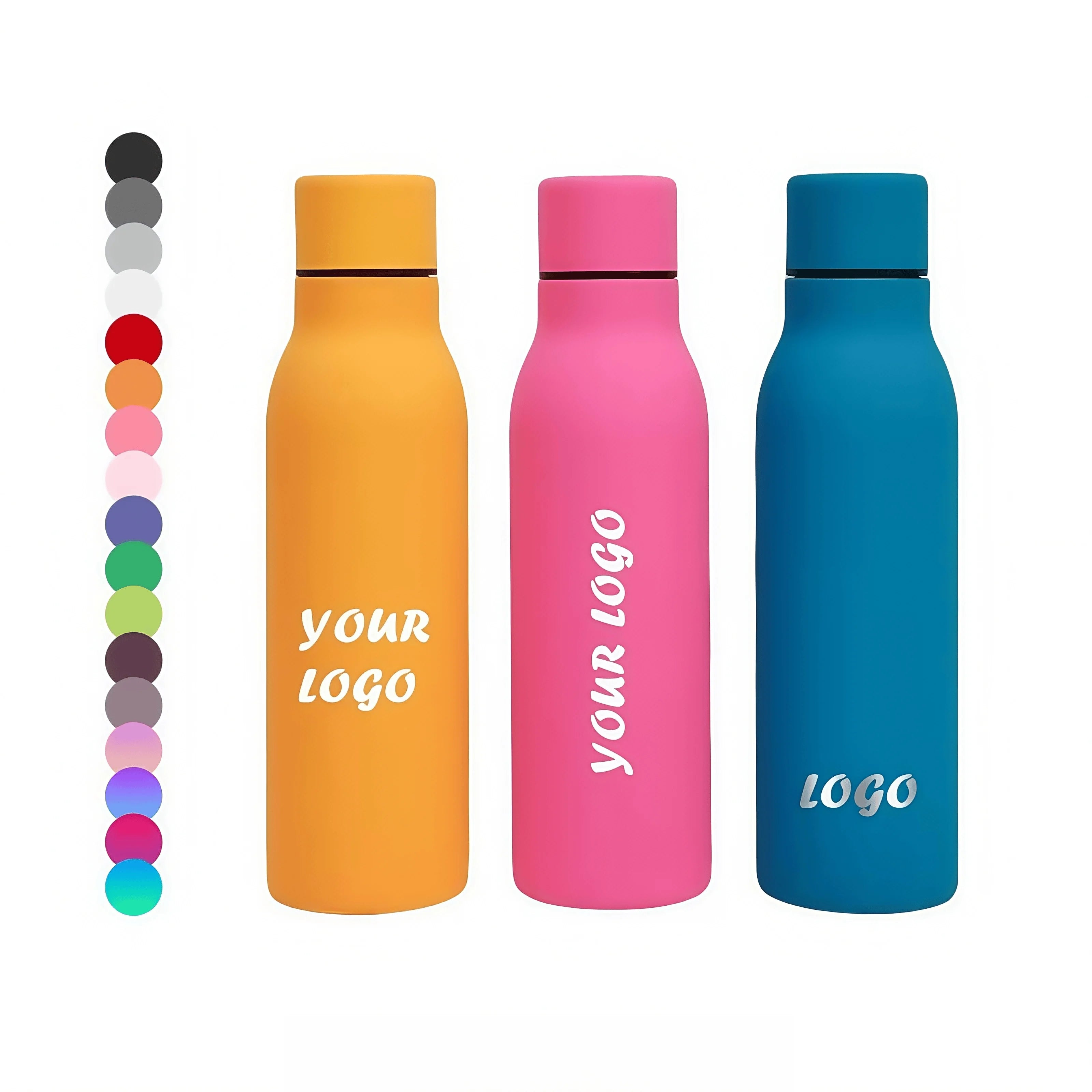 Wholesale 550ml Custom Logo Stainless Steel 304 Vacuum Insulated Flask SS304 Tumbler Crystal Rhinestone Small Mouth Outdoor