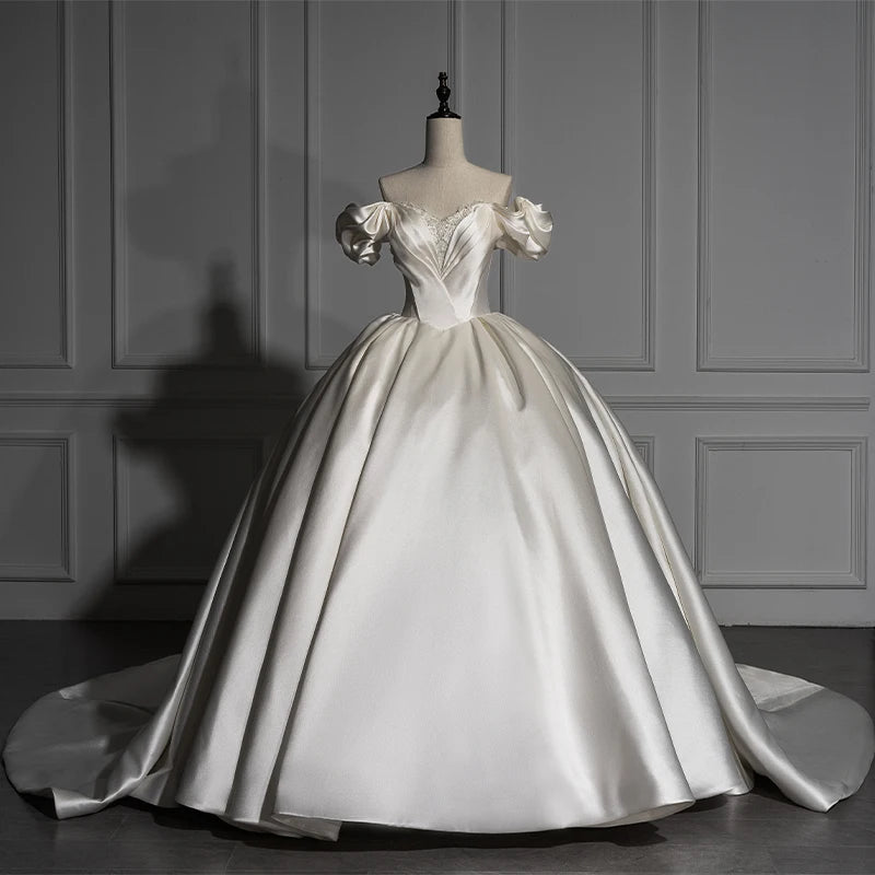 Jancember Zd05056 Modern Sweetheart Off Shoulder Ball Gown Wedding Dress