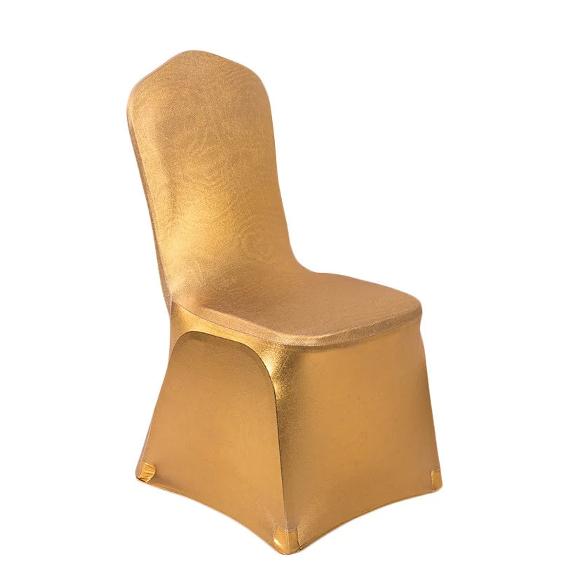 Funda De Silla Spandex Foil Purple/silver/gold Chair slip Cover Home Decor Cheaper Price Solid Color Chair Cover