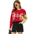Custom LOGO Long Sleeve Christmas  Sweater Knitted Pullover Ugly Christmas Jumper Loose Women Knitwear Christmas Sweater