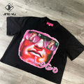 Low Moq Custom Distressed Acid Wash Heavyweight Thick Oversized t Shirt Printing T-shirts Man Wholesale Shirt for Men Cotton