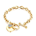 Best Selling Bracelet With Cubic Zirconia Stainless Steel Bracelets 18k Gold Plated Bracelets for Women