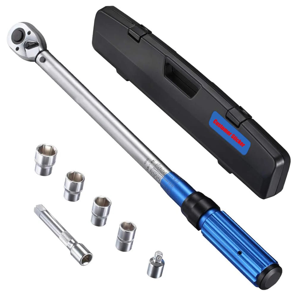 YUHANG 1/2-inch Drive Carbon Steel DIY OEM Click Torque Wrench Set (10-160ft.lb / 10-220 Nm) CE Certified 3-Year Warranty