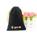 Wholesale Custom Velvet Jewelry Drawstring Bag Portable Travel Textile Packaging Pouch Bags Silk Screen Printed Custom