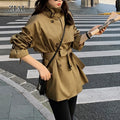 Temperament Popular British Style Short Short Small Korean Style Hong Kong Style Ins Windbreaker Jacket Women