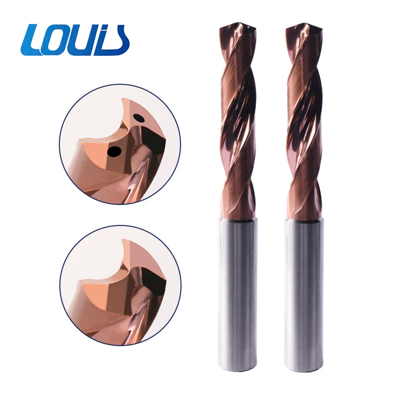 Professional Steel Deep Hole Drill 5x Diameter Internal/External Tungsten Steel Carbide Twist Drill Bits for Machine Tools