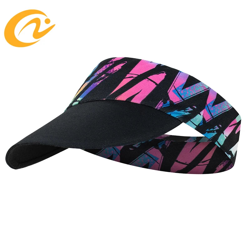 Unisex Fashion Polyester Visor Adjustable UV Protection Cap Easy-to-fold Visor for Sports