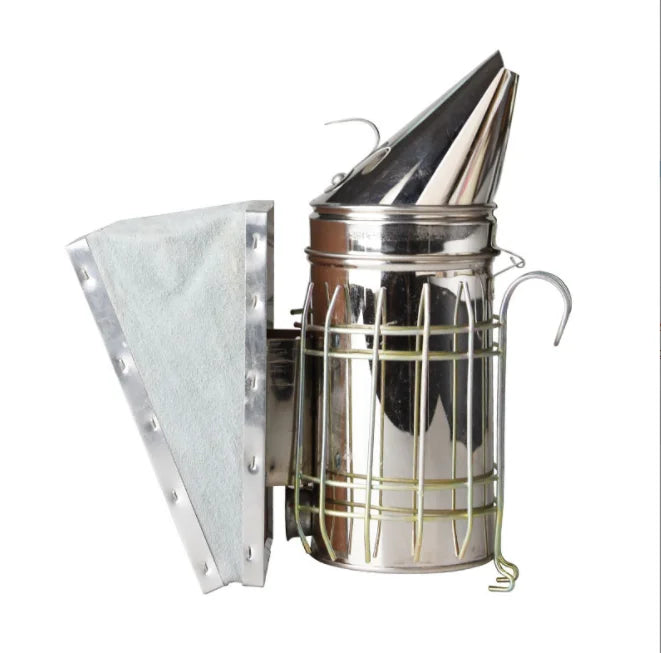 New Stainless Steel Corium Bee Smoker with Sharp Head Manual Beekeeping Tool