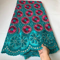 Wholesale 100% Polyester Mesh Fabric African for Voile Embroidery Lace Wedding Bridal Fabric for Girls