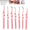 Eyelash Tweezers Ice Flower Anti-static 3D Accurate Eyebrow Grafting False Lashes Extension Makeup Metal Nail Tweezers