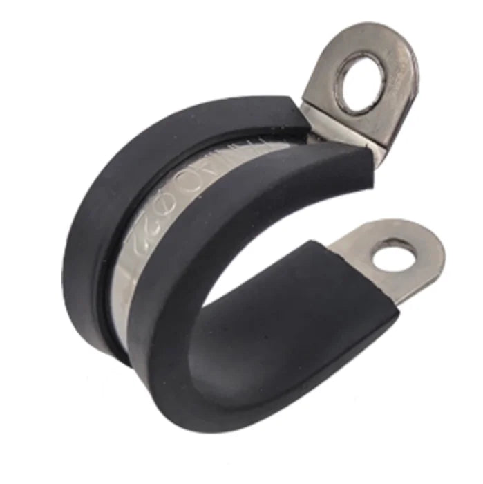 304 Stainless Steel Rubber Strip Pipe Clamp P Type Clips for Wire Fixed