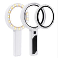 20x Handle Magnifying Glass with Light 3 Color Light Adjustable Reading Magnifier Glass