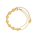 Europe and the United States Ins Niche Design Sense Double Chain Smile Face Bracelet Women's Christmas Ornament