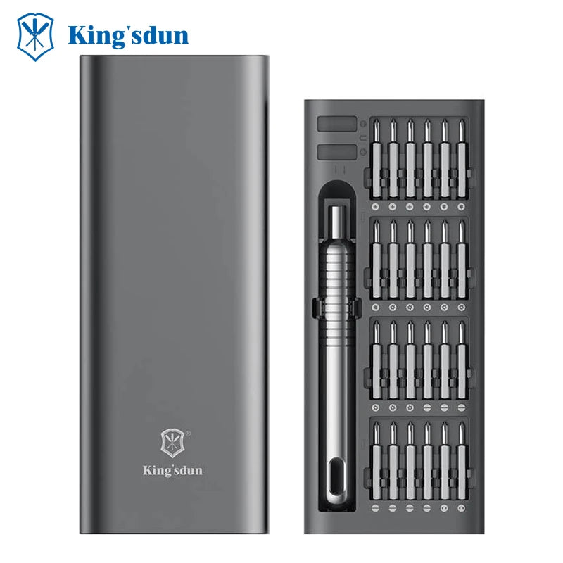 Kingsdun Screwdriver Set 51 in 1 Mini Precision Screwdriver Tool Set with 30Pcs Interchangeable S2 Steel Bits for Xiaomi Phone