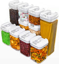 7 Pieces BPA Free Airtight Food Storage Cereal Containers Storage Boxes & Bins Clear Rectangle Customized Logo Acceptable