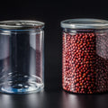 Customized Clear PET Plastic Jars with Ring Pull for Food Packaging Lollipop Snack Candy & Cookie Storage-730ml Capacity