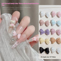 Paso Sico 30Pcs 3D DIY Matte Bow Nail Art Jewelry Black Purple Diamonds Resin Soft Carving Hand Tie Finger Nail Accessories