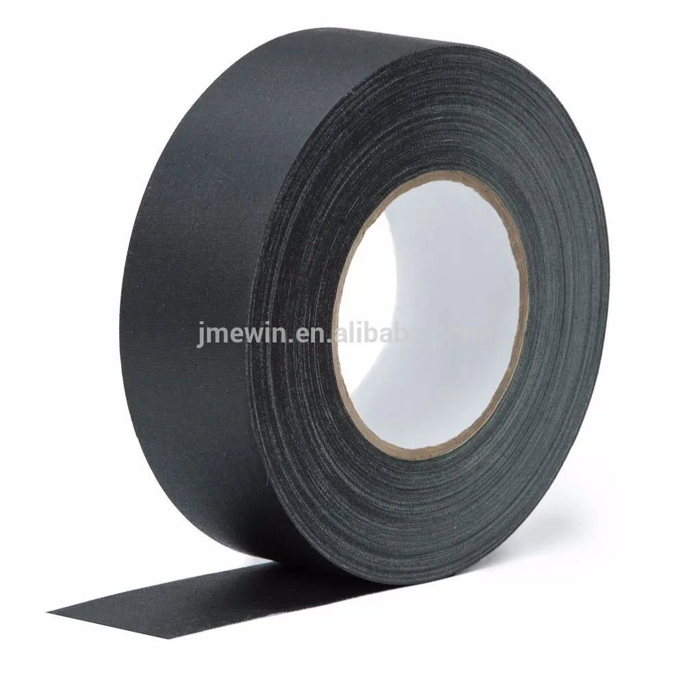 Free Sample No Residue Single Sided High Adhesive Heavy Duty Pro Matte Cloth Book Binding Black Gaffer Tape