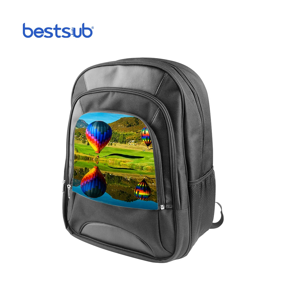 BestSub Wholesale Black Sublimation Blanks Printing Large Multifunction Backpack