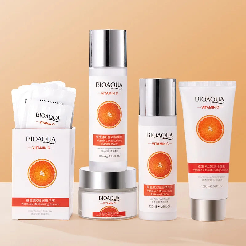 Hot Selling Professional Beauty Vc Vitamin C  Skin Care Moisturizing Skin Care Products Herbal Serum Skin Care Set