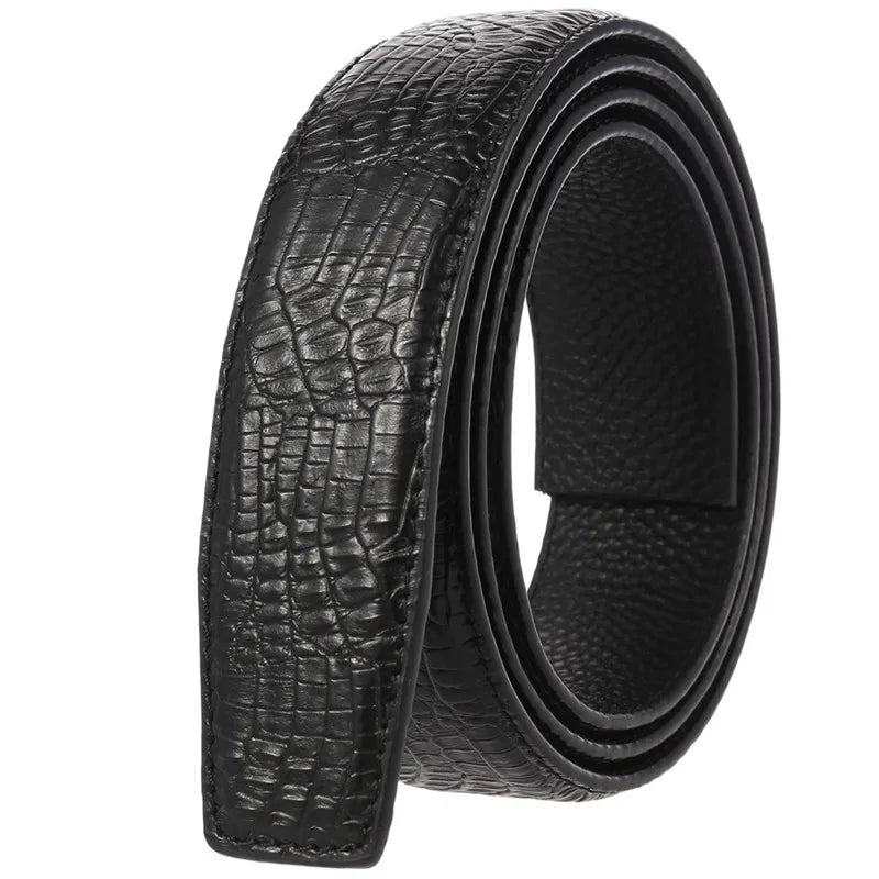 LQbelt Genuine Leather Belts Men's Automatic Buckle Belt Strap Wholesale Belts for Men crocodile Grain Factory