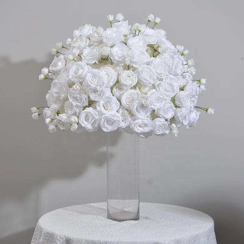 New 70cm White Bouquet Flower Wedding Dining Decoration Fake Flowers Decoration Flowers Row Stage Arrangement Props