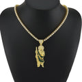 Hip Hop Style Diamond Religious Pendant Tennis Chain0.4cm*16inches18inches20inches22inches24inches Pendant 7.8cm*2.6cm in Stock