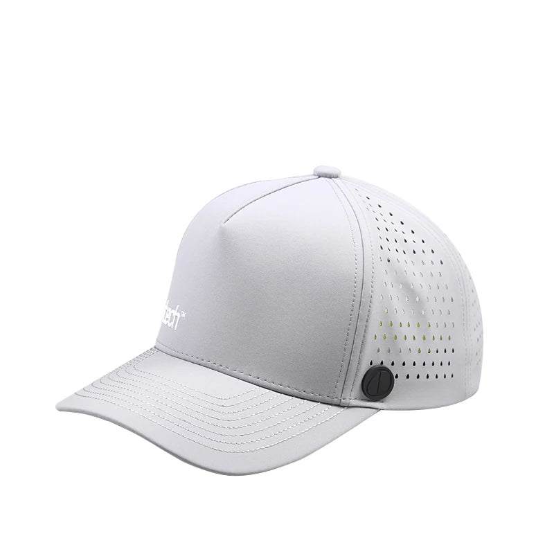 Waterproof with Taped Seams Patch Baseball Golf Caps 5-Panel Waterproof Sporty Style Hat with Laser Cutting Perforated Hole