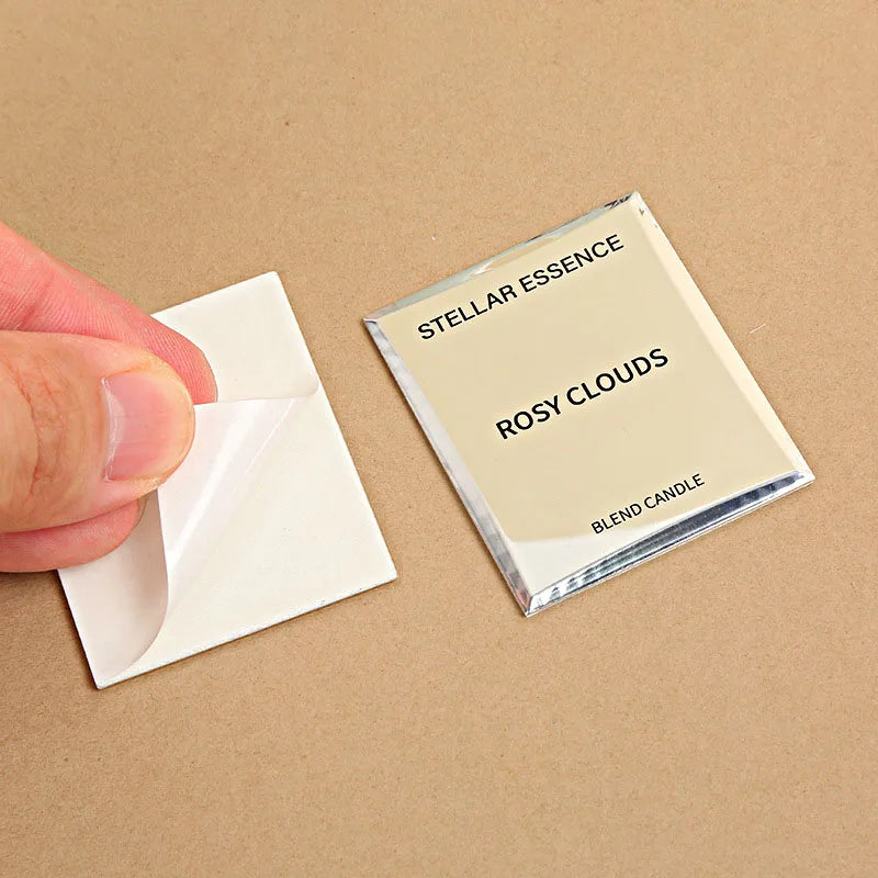 Custom Painted Printed Thin Adhesive Aluminum Label Factory Direct for Parfum Cologne Bottle Packaging