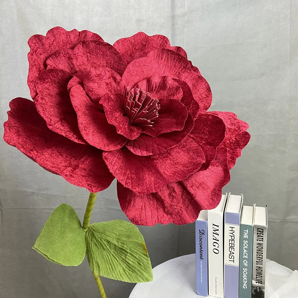 K146 Large Giant Velvet Flowers Giant Paper Flowers Castle Artificial Giant Flower Decoration Moving