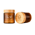 Customized Engrave logo 50g 150g  200g 250g Frosted  clear Amber PET Plastic Jar with Bamboo Cap