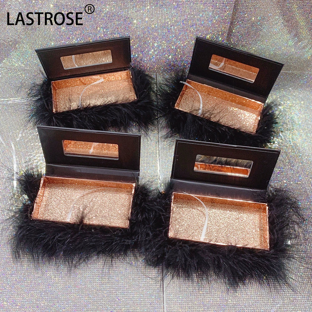 Wholesale Lashes Box With Fur Bling Rhinestone Lashpackaging  Eyelash Packaging Case Luxury  Eyelash Boxes